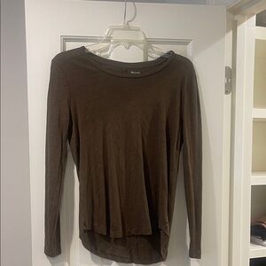 Madewell Olive Long Sleeve Top